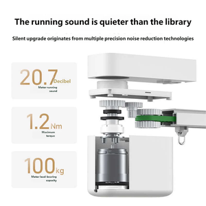 Rideau électrique intelligent transfrontalier - Moteur caché, commande vocale, ouverture/fermeture automatique du rail de rideau pour la maison et le bureau - Product Image 3