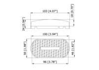 Feu de gabarit et de positionnement LED oblong de 4 x 2 pouces avec réflecteur pour remorque et camion, conforme SAE/DOT/FMVSS108