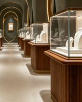 Fabricant professionnel de présentoirs et vitrines en verre personnalisés pour bijoux, design durable et de haute qualité pour les magasins de détail