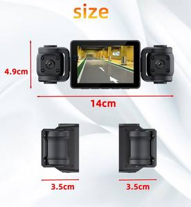 Directo de fábrica Venta caliente <span class=keywords><strong>Titok</strong></span> Pantalla IPS de 3 pulgadas 1080p Vehículo de cuatro canales DVR Dash Cam Video Recorder Night Black Car Black Box - Product Image 5