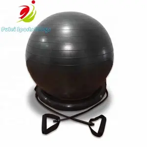 65cm/75cm/85cm Fitness-Yoga-Ball mit Stabilitäts ring und Widerstands bändern