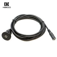 Câble audio stéréo pour voiture personnalisé avec prise jack 3,5 mm, port AUX encastré pour tableau de bord, 3,5 mm femelle-femelle