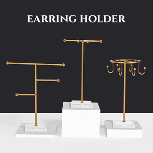 Sang Trọng Bán Lẻ Cửa Hàng Vòng Chìa Khóa Vòng Cổ Treo Giá Thép Không Gỉ Mặt Dây Chuyền Vòng Đeo Tay Đứng Máy Tính Để Bàn Đồ Trang Sức Hiển Thị Chủ - Product Image 2