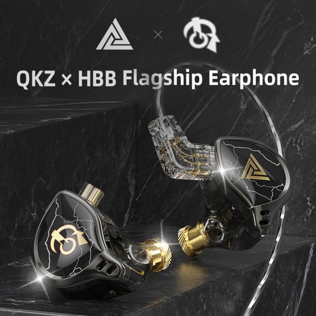 New QKZ X HBB Wired 3.5mm Earphones HIFI Bass Earbuds in Ear Monitor Headphones Sport Noise Cancelling Headset for Computer Game