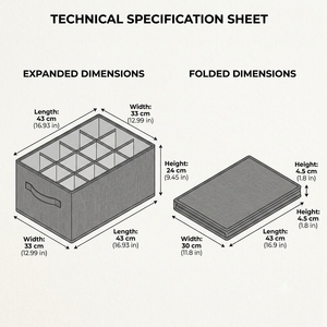 Organisateur de vêtements pour armoire, pliable, portable, boîte de <span class=keywords><strong>rangement</strong></span> pour vêtements sur pied pour le salon - Product Image 2