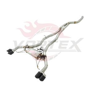 Échappement arrière Vortex en acier inoxydable 304 Valvetronic pour BMW X3 X4 M40i G01 G02 3.0T B58 avec embouts noirs quadruples - Product Image 3