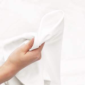 Drap plat KBC Linen 100% coton, 800 fils, taille double, blanc, luxe hôtelier, respirant, 1 pièce - Product Image 3