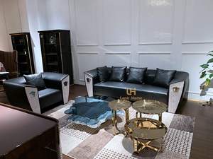 <span class=keywords><strong>Marque</strong></span> de mode <span class=keywords><strong>italienne</strong></span> meubles de salon de luxe design moderne canapé en cuir blanc Varsace - Product Image 6