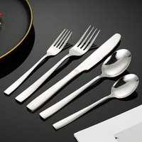 Ensemble de couverts noirs en gros, 24 pièces, en acier inoxydable noir mat, pour restaurant, avec couteau à steak