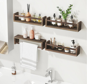 Bằng gỗ Key holder với trang trí bị cháy hoàn thành tre Kệ tường và móc áo cho túi áo khoác cho các bên - Product Image 2