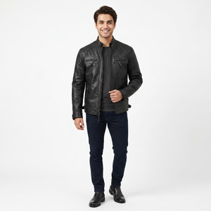 Chaqueta de cuero para hombre, resistente al viento, de alta calidad, gran venta, mejor diseño, ropa masculina. - Product Image 1