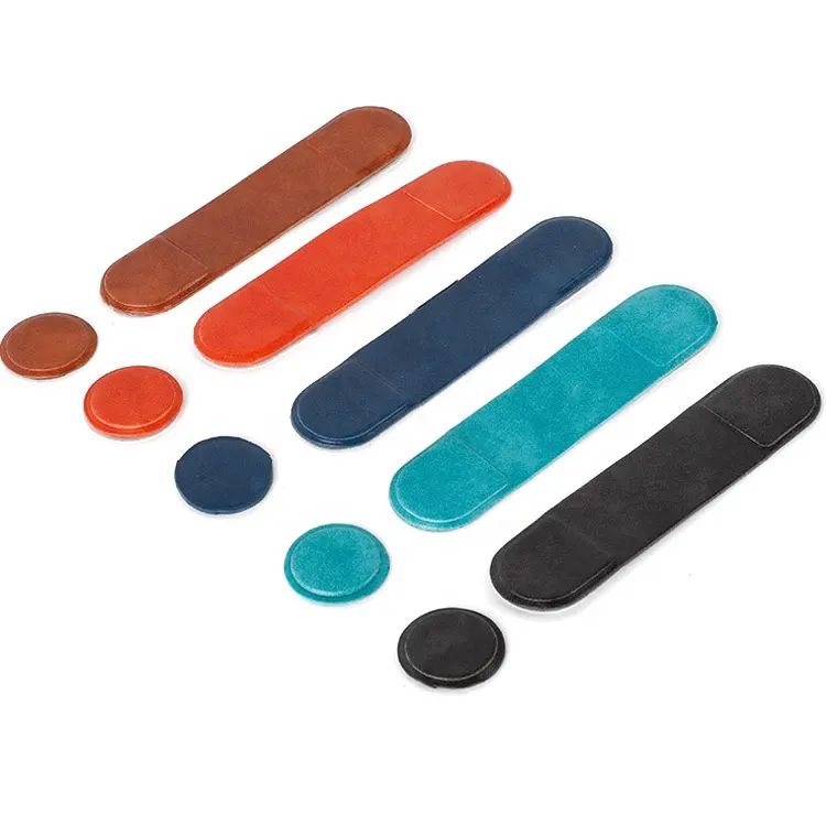 Fancy Design Selbst klebende Tablet Notebook Magnets tift halter Verschiedene Farben PU Leder Bleistift schlaufe mit Logo