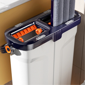 <strong>Wall</strong> Corner Narrow Slit Flat <strong>Mop</strong> Bucket Set Washing Dirty Water Separation Filtration Floor Cleaning Ultra-fine Fiber Flat <strong>Mop</strong> - Product Image 2