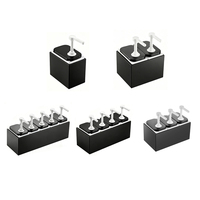 Pompe à sauce alimentaire en plastique PP noir de qualité commerciale, 2 L, 4 têtes, pour restaurant, restauration rapide, buffet, pompe à condiments