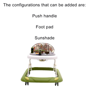 Uçak oyuncak çocuklar ile katlanabilir bebek yürüteci tekerlekler ile Sit-To-Stand öğrenme yürüyüş plastik çerçeve - Product Image 4