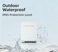 Extensor PoE de Pared de 90W para Cámaras CCTV y AP, 5 Puertos Cat6 RJ45, Extensor PoE Gigabit Impermeable 1 Entrada 4 Salidas, Venta Caliente de Fábrica