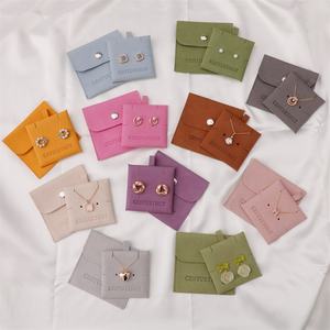 PUPPYSEW Pochette à Bijoux en Microfibre avec Bouton, Enveloppe à Bijoux Personnalisée, Sac d'Emballage pour Bague et Bracelet avec Logo Personnalisé - Product Image 6