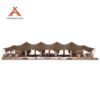 Tente de glamping double safari en toile imperméable PVDF Kawagebo Kamp (KK) Wild Luxury Four Season pour fêtes et événements