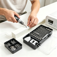 Kit de tournevis à cliquet 115 en 1, embouts magnétiques, outils d'ouverture, outils de précision pour la réparation électronique, les projets de bricolage domestiques