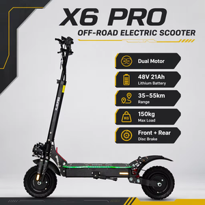 สกู๊ตเตอร์พับได้สำหรับผู้ใหญ่ X6 PRO แบตเตอรี่ลิเธียม 48v มอเตอร์คู่ ความเร็วสูง พร้อมระบบควบคุมผ่านแอป - Product Image 2