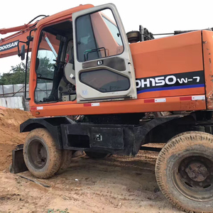 Excavatrice sur pneus DOOSAN DH150 d'occasion, 15 tonnes, moteur Kohler coréen haute performance - Product Image 1
