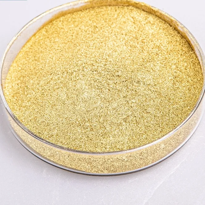 Water-borne bronze powder with metallic effect and good covering power for water-based system in coating and printing