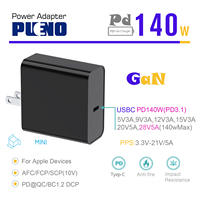 Stylo de soudage électrique au nitrure de gallium PD140W, adaptateur chargeur PD haute puissance 140W pour ordinateur portable, numérique intelligent haute énergie