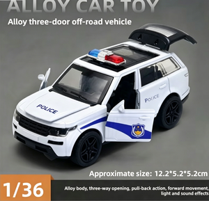 Camion de police et de pompiers, véhicule de sécurité publique, jouet pour enfants, son et lumières, modè<span class=keywords><strong>le</strong></span> en alliage, voiture à rétrofriction 1:36 - Product Image 5