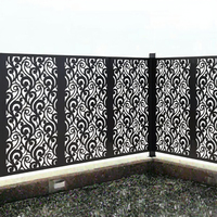 Rampe de clôture en acier inoxydable découpée au laser de style moderne pour terrasse extérieure, escaliers, balcon, piscine, décoration