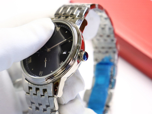Montre pour homme en acier inoxydable de qualité supérieure, mouvement automatique, petite aiguille des secondes à 6 heures, aiguille des secondes à 9 heures, saphir - Product Image 4