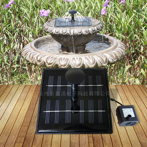 Jiatong Electronics Technology Solar Fountain Pump 160mm Square Resin Craft Water Feature Outdoor Garden Use - Product Image 1