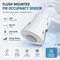 Sensor Inframerah Terpasang Rata untuk Otomatisasi Pencahayaan, Kontrol HVAC BMS, Tanpa LED, Relay Senyap