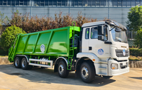 Camion compacteur de déchets diesel manuel Shacman H3000 8x4 pour la collecte des déchets urbains
