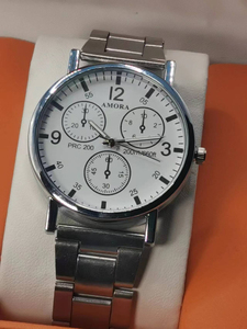 Reloj AMORA para hombre, reloj de regalo, reloj de pulsera de cuarzo con correa de acero simple - Product Image 5