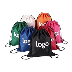 Cá nhân hoá tùy chỉnh cinch vẽ chuỗi Túi số lượng lớn thể thao phòng tập thể dục Polyester dây kéo Ba lô túi với in logo - Product Image 6