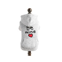 PETCIRCLE Polyester huisdierkleding voor kleine honden, puppy's, schattige herfstoutfit voor koud weer, mijn Valentijnsdag-sweatshirt met letter