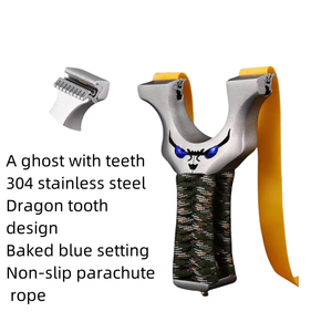 Haute précision en acier inoxydable sans cravate Dragon-dent Quickshot arc coupe-fil fantôme démon petit monstre peau plate fronde chasse - Product Image 3
