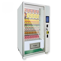 Distributeur automatique métallique avec écran tactile 10,1 pouces, réfrigérateur, gestion cloud et options de paiement multiples pour hôtels et usage en extérieur