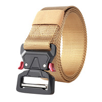 Ceinture tactique en nylon pour homme, fabrication en usine, ceinture de sport d'extérieur en tissu nylon, ceinture à dégagement rapide avec boucle en alliage de zinc