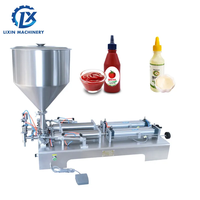Machine semi-automatique de remplissage de pâte de poche de bouteille de pot de beurre d'arachide de sauce tomate de ketchup de miel