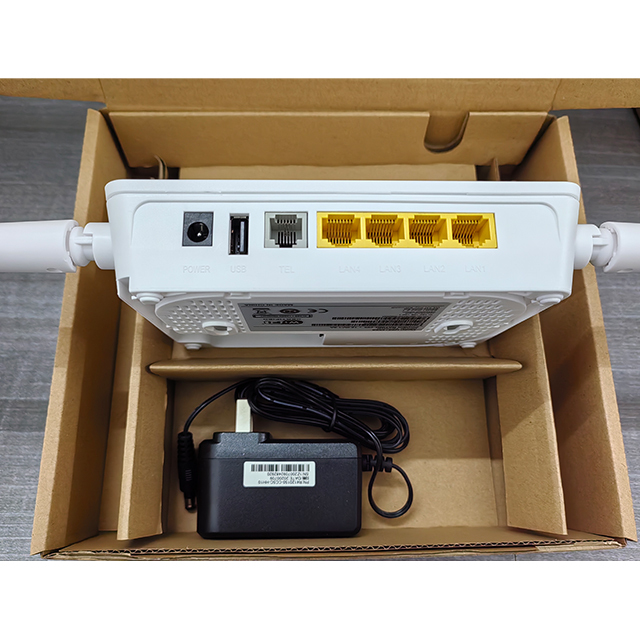 HS8145X6 Fast Speed ONT Modem 4GE Optical Fibers 2.4G/5G WIFI6 Router Models EPON/XPON Compatible with 6G Sc Connector RJ45 Type