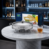 Plat de service de luxe en forme d'œuf doré, chauffe-plat 9L en acier inoxydable pour buffet, hôtel, restaurant, table, fête, traiteur