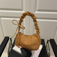 Sac en toile élégant et tendance pour l'hiver, design de niche, avec fermeture éclair et coutures – Sac à bandoulière simple pour femme, usage quotidien