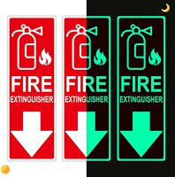 Autocollant de signalisation pour extincteur, flèche, phosphorescent, pour couloir de bâtiment de bureaux, décalcomanie de sécurité d'urgence