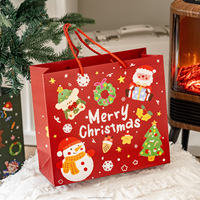 Sac cadeau de Noël créatif et mignon en carton rigide épais pour offrir des cadeaux, ranger des objets et emballer des présents de Noël