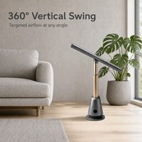 Ventilateur sans pales super silencieux, ventilateur tour de climatisation toutes saisons, purificateur d'air vertical avec mode brise naturelle