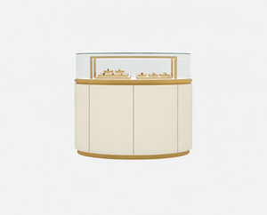 Vitrine ovale de présentation de bijoux LUX, comptoir sur mesure pour l'affichage de bijoux - Product Image 6