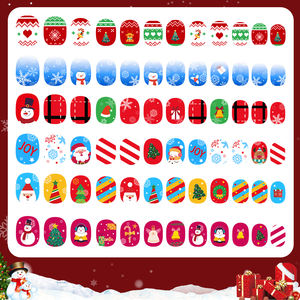 144 pièces coloré noël enfants <span class=keywords><strong>faux</strong></span> <span class=keywords><strong>ongles</strong></span> court presse sur les <span class=keywords><strong>ongles</strong></span> 6-14 ans enfants carré mignon bonhomme <span class=keywords><strong>de</strong></span> neige père noël noël <span class=keywords><strong>faux</strong></span> <span class=keywords><strong>ongles</strong></span> - Product Image 5