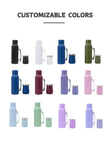 Termo Mate de 1L con Sistema de 3 Tapas, Boquilla con Pajita, Tapa Sellada, Aislamiento al Vacío, Acero Inoxidable para Senderismo <span class=keywords><strong>y</strong></span> Viajes al Aire Libre, Suministro OEM - Product Image 6