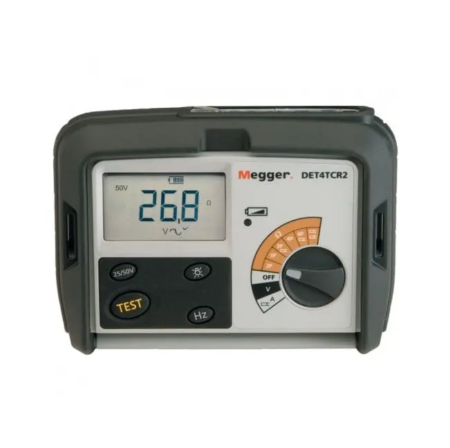 Megger DET4TCR2 4 단자 디지털 접지 저항 테스터 (충전식 배터리 포함)